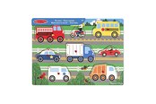 Zabawki dla niemowlat - Melissa & Doug Wooden Peg Puzzle Vehicles - 19051