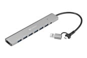 USB hub - Sandberg 7-Port Type-A USB3.0 Hub USB hub - 7 - USB 3.0 - Srebrny - 136-66
