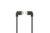 Kabel wyświetlacza - Hama HDMI Cable Ethernet Angled Gold Black 1.5m - X1122115