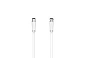 Kabel antenowy, zlacze - Hama Cable Antenna 90dB F-Plug-Coax Female White 1.5m - X1122518