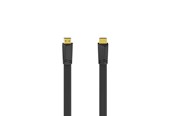 Kabel wyswietlacza - Hama HDMI Cable Ethernet Flat Black 3m - X1122118