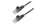 Kabel sieciowy - StarTech.com 15m Black Slim CAT6 Ethernet Cable Snagless 28AWG LSZH - patch cable - 15 m - black - Czarny - 15m - N6PAT15MBKS