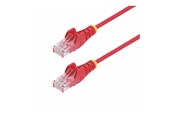 Kabel sieciowy - StarTech.com 1.5m Red Slim CAT6 Ethernet Cable Snagless 28AWG LSZH - patch cable - 1.5 m - red - Czerwony - 1m - N6PAT150CMRDS