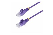 Kabel sieciowy - StarTech.com 2.5m Purple Slim CAT6 Ethernet Cable Snagless 28AWG LSZH - patch cable - 2.5 m - purple - Fioletowy - 2.5m - N6PAT250CMPLS