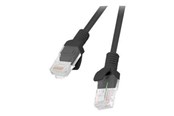 Kabel sieciowy - Lanberg patch cable - 25 cm - black RAL 9004 - Czarny - 0.25m - PCU6-10CC-0025-BK