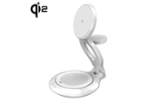 Telefon - Adapter i Ladowarka - j5create Qi2 3-in-1 Magnetic Foldable Wireless Charging Station - JUPW3415-N
