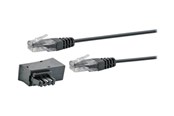 Kabel sieciowy - Schwaiger TAE/DSL Adapter With Modem Cable - phone cable kit - 3 m - Czarny - 3m - TAL6731533