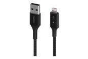 Kabel USB - Belkin Smart LED USB-A to Lightning Cable Black - CAA007BT04BK