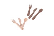 Zabawki dla niemowlat - Dantoy - Cutlery set Mocha/Beige 6 pcs. - 6252
