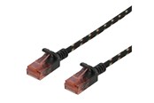 Kabel sieciowy - Deltaco patch cable - 2 m - black - Czarny - 2m - UUTP-1313