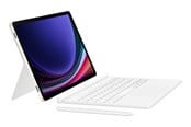 Klawiatura - Samsung Galaxy Tab S10 FE / Tab S9 FE / Tab S9 - Book Cover Keyboard - White (English) - Etui z klawiaturą - Biały - EF-DX725UWEGWW