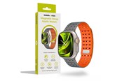 Smartwatch - akcesoria - Mobile Origin Magnetic Strap - grey/orange - Apple Watch 49mm/46mm/45mm/44mm - AWMS-01-GRY-ORG
