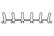 Wsporniki i zawiasy  - Home>it designer coat rack with 6+6 hooks black - 12143