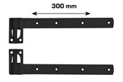 Wsporniki i zawiasy  - Home>it stacking hinge matt black 300 x 30 mm zinc-coated carbon steel 2 pcs. - 20511
