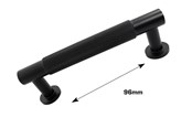 Wsporniki i zawiasy  - Home>it knurled handle 96 mm matt black 2 pcs. - 21180