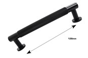 Wsporniki i zawiasy  - Home>it knurled handle 128 mm matt black 2 pcs. - 21182