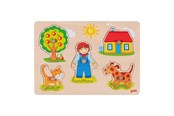 Zabawki dla niemowlat - Goki Wooden Knob Puzzle 5 pcs. - 57306