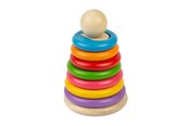 Zabawki dla niemowlat - Bigjigs Wooden Secret Shape Stacker 16pcs. - 37011