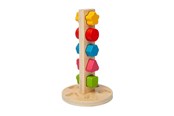 Zabawki drewniane - Bigjigs Wooden Nuts and Bolts Tower 11pcs. - 37002