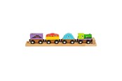 Zabawki drewniane - Bigjigs Wooden Monster Train 4pcs. - BJT610