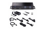 USB hub - StarTech.com 7-Port Industrial USB Hub 10Gbps Hub Metal Mountable TAA - hub - industrial - 7 ports - rack-mountable - TAA Compliant USB hub - 7 - Czarny - HB31C5A2CME
