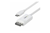 Kabel wyświetlacza - StarTech.com 6.6ft (2m) USB C to DisplayPort 1.2 Cable Bidirectional - DisplayPort cable - 24 pin USB-C to DisplayPort - 1.9 m - CDP2DP2MBW
