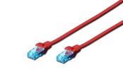 Kabel sieciowy - DIGITUS CAT 5e U-UTP Patch Cord - 0.5m - Czerwony - 0.5 meter - DK-1512-005/R