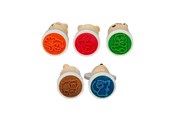 Zabawki drewniane - Bigjigs Wooden Stamps 5pcs. - 36066