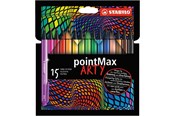 Przybory do pisania i rysowania - STABILO pointMax - Hardtip Fineliner - ARTY - Set 15 Pieces - 488/15-1-20