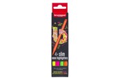 Przybory do pisania i rysowania - Bruynzeel - Highlighters Narrow Set 4 Colors - 60283504