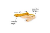 Zabawki na zewnatrz - BS Toys Jump Rope Yellow with Wooden Handles - GA230