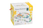 Zabawki drewniane - Classic World Wooden Domino Ocean 100pcs. - 20220