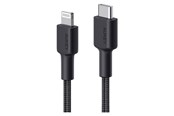 Kabel USB - Aukey Braided Nylon 1.2m MFi USB-C to Lightning Cable Black - LLTSN1003930