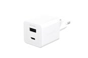 Telefon - Adapter i Ladowarka - empower by PanzerGlass Turbo 35W Charger incl. USB-C + USB-A | EU Plug | Silver White - EM94326
