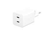 Telefon - Adapter i Ladowarka - empower by PanzerGlass Turbo 45W Charger incl. 2 x USB-C | EU Plug | Silver White - EM58685