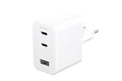Telefon - Adapter i Ladowarka - empower by PanzerGlass Turbo 70W Multiple Charger incl. 2 x USB-C + USB-A | EU Plug | Silver White - EM31479