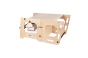 Zabawki dla niemowlat - Classic World Wooden 2in1 Learning Tower and Table Adjustable 90cm - 60522