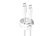 Kabel USB - empower by PanzerGlass Racing 60W USB-C to USB-C Cable | USB 2.0 | 2M | Silver White - EM85432