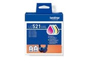 Tusz, toner i material eksploatacyjny - Brother LC521 Value Pack - 4-pack - black yellow cyan magenta - original - ink cartridge - LC521VAL