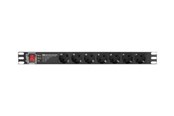 Kabel zasilający (zewnętrzny) - Lanberg PDU-PRO-07F-0200-BK - power distribution unit - 4000 Watt - PDU-PRO-07F-0200-BK
