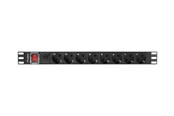 Kabel zasilajacy (zewnetrzny) - Lanberg - power distribution unit - 4000 Watt - PDU-08F-0200-BK