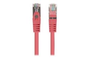 Kabel sieciowy - Lanberg patch cable - 25 cm - red RAL 3017 - Czerwony - 0.25m - PCF6-20CC-0025-R