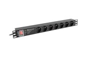 Kabel zasilajacy (zewnetrzny) - Lanberg - power distribution strip - 4000 Watt - PDU-PRO-07E-0200-BK