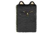 Przybory szkolne - Tinka NOTEBOOK PLUSH CAT BLACK A5 - 8-801099