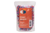 Kreatywne gry - Colorations - Pony Beads Glitter 6x9 mm 1000pcs. - 43BL05