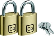 Wolny czas i Podróze - Go Travel Kłódka mosiężna (dwupak) - 5016326001718