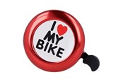 Akcesoria rowerowe - Forever “I Love My Bike” Bicycle Bell Red - BIKE00023