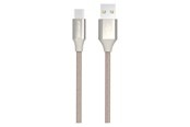 Kabel USB - GreyLime Braided USB-A to USB-C Cable Beige 2 m - C21AC2M02