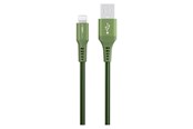 Kabel USB - GreyLime Braided USB-A to Lightning Cable Green 3 m - C21AL3M03