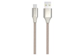 Kabel USB - GreyLime Braided USB-A to Micro USB Cable Beige 1 m - C21AM1M02